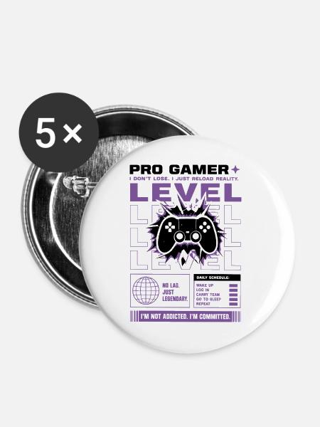 Pro Gamer Level Up Controller Design - Buttons groß 56 mm (5er Pack) - Weiß