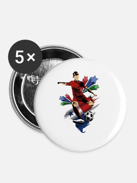 Panama - Panama - Flaggen - Buttons groß 56 mm (5er Pack) - Weiß