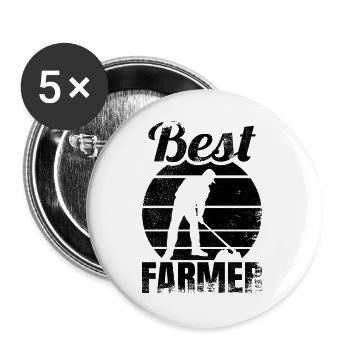 Best Farmer - Buttons large 2.2''/56 mm (5-pack) - white - Front