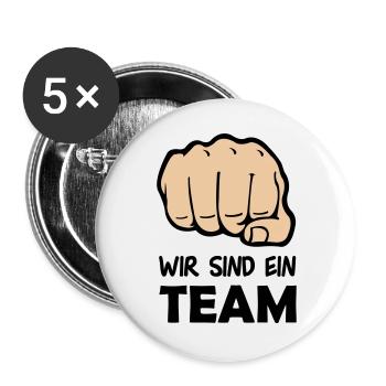 faust_team_002 - Buttons groß 56 mm (5er Pack) - Weiß - Vorne