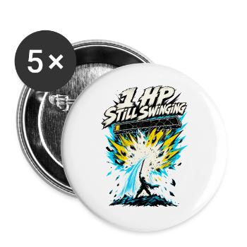 1 HP Still Swinging Fight HUD Challenge Momen - Buttons large 2.2''/56 mm (5-pack) - white - Front