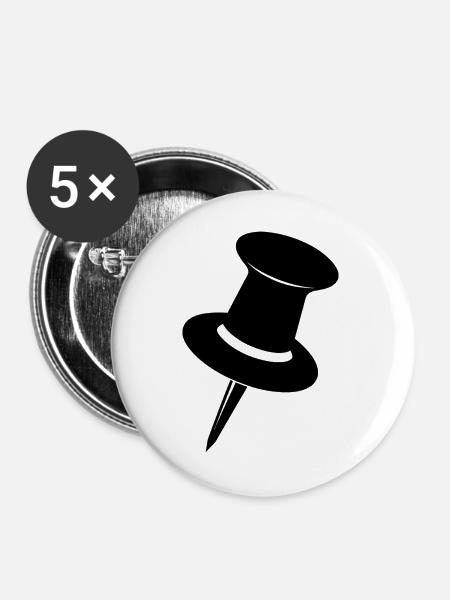 Push-Pin - Buttons groß 56 mm (5er Pack) - Weiß
