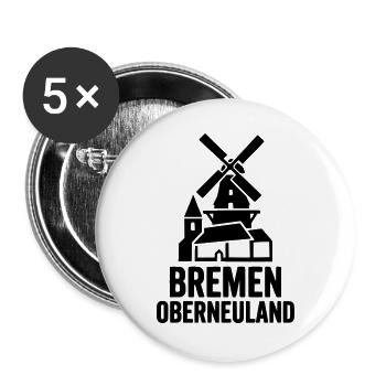 Oberneuland Bremen Skyline - Buttons groß 56 mm (5er Pack) - Weiß - Vorne