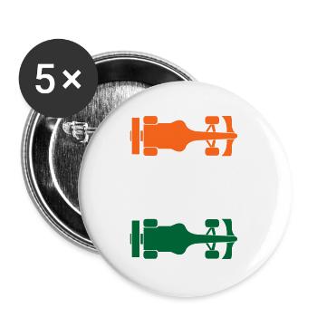 Formula India Formel Racing Indien - Lot de 5 grands badges (56 mm) - blanc - Devant