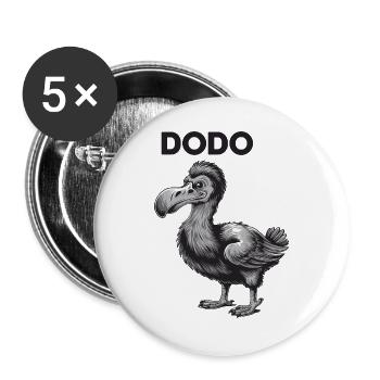 Dodo Extinct Bird Funny Dodo For - Buttons large 2.2''/56 mm (5-pack) - white - Front