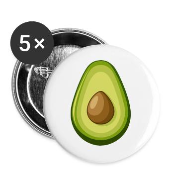 avocat - Lot de 5 grands badges (56 mm) - blanc - Devant
