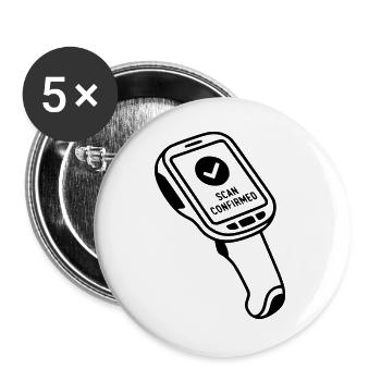scan - Buttons large 2.2''/56 mm (5-pack) - white - Front