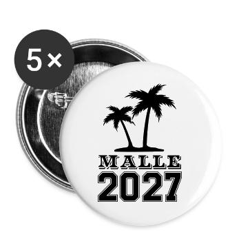 Malle 2027 - Buttons large 2.2''/56 mm (5-pack) - white - Front