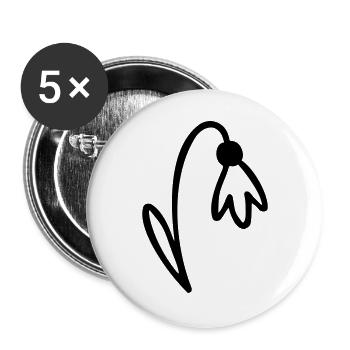 Flower - Buttons large 2.2''/56 mm (5-pack) - white - Front