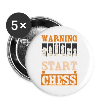 Chess Chess Player Chessboard - Buttons large 2.2''/56 mm (5-pack) - white - Front