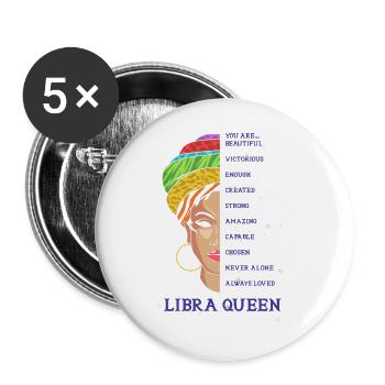 Zodiac sign Libra - Buttons large 2.2''/56 mm (5-pack) - white - Front