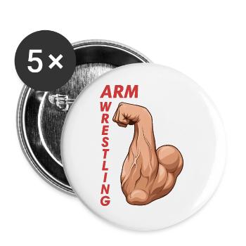 Arm Wrestling Power Arm - Buttons large 2.2''/56 mm (5-pack) - white - Front