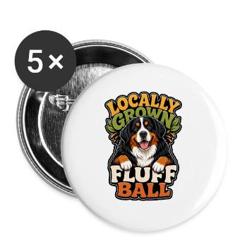 Bernese Mountain Dog - Buttons large 2.2''/56 mm (5-pack) - white - Front