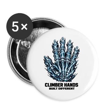 Mains d’escalade : Conception différente de rayons X - Lot de 5 grands badges (56 mm) - blanc - Devant