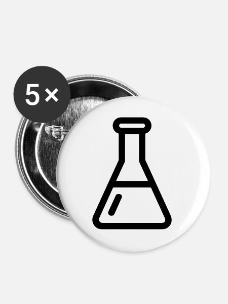 Fläschchen - Buttons groß 56 mm (5er Pack) - Weiß