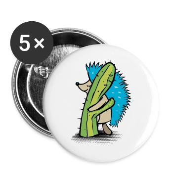 Würzige Umarmung - Buttons groß 56 mm (5er Pack) - Weiß - Vorne