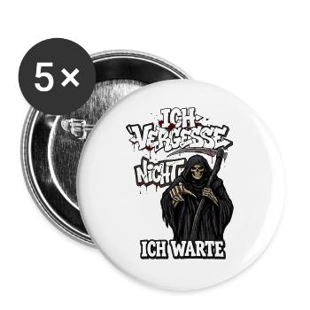 Sensenmann der Nacht - Buttons groß 56 mm (5er Pack) - Weiß - Vorne