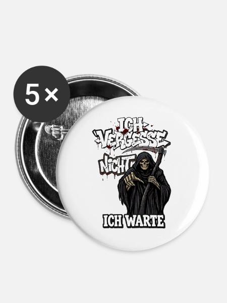 Sensenmann der Nacht - Buttons groß 56 mm (5er Pack) - Weiß