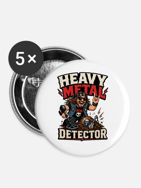 Sondengänger Sondler Heavy-Metal-Detector - Buttons groß 56 mm (5er Pack) - Weiß