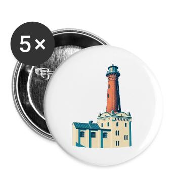 Heliosturm Retro - Buttons groß 56 mm (5er Pack) - Weiß - Vorne