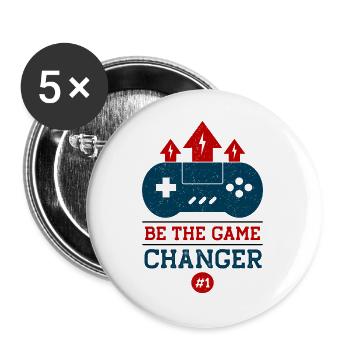 Sei der Game Changer Controller Tee - Buttons groß 56 mm (5er Pack) - Weiß - Vorne