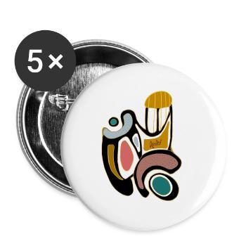 minimalist - Buttons groß 56 mm (5er Pack) - Weiß - Vorne