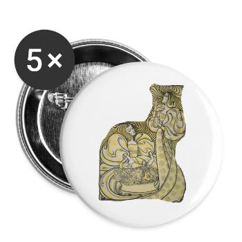 Delftsche_Slaolie-_Jan_Toorop - Buttons groß 56 mm (5er Pack) - Weiß - Vorne