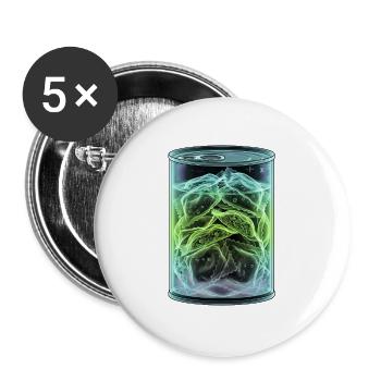 Röntgen Ravioli Dose - Buttons groß 56 mm (5er Pack) - Weiß - Vorne