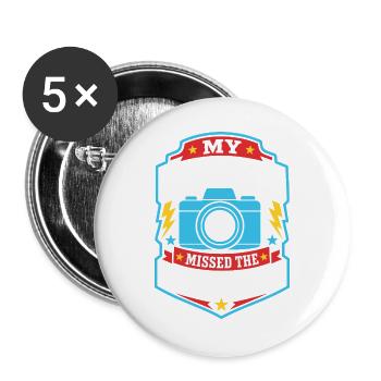 My Camera Missed the Small Talk - Buttons groß 56 mm (5er Pack) - Weiß - Vorne