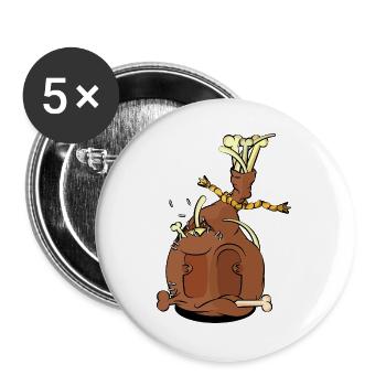 CUMULUS - Buttons groß 56 mm (5er Pack) - Weiß - Vorne