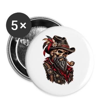 Schwarzwald Outlaw - Buttons groß 56 mm (5er Pack) - Weiß - Vorne