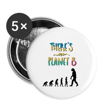 Kein B - Buttons groß 56 mm (5er Pack) - Weiß - Vorne