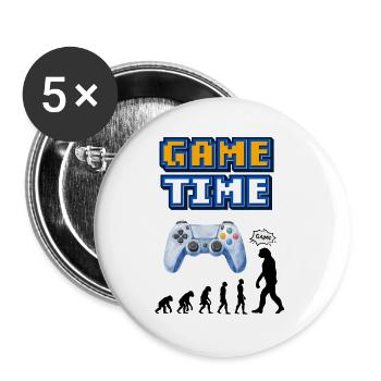 Game Time Retro Controller Entwicklung - Buttons groß 56 mm (5er Pack) - Weiß - Vorne