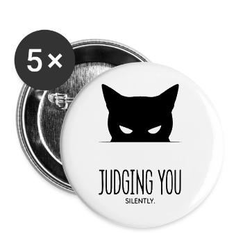 Judging you - Buttons groß 56 mm (5er Pack) - Weiß - Vorne