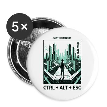 Reboot Skyline CTRL ALT ESC - Buttons groß 56 mm (5er Pack) - Weiß - Vorne