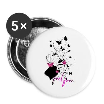 Feel_free - Buttons groß 56 mm (5er Pack) - Weiß - Vorne
