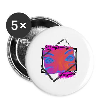 My reality - Buttons groß 56 mm (5er Pack) - Weiß - Vorne
