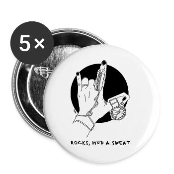 Orientierungslauf [07.2s] [orienteering] [PX] - Buttons groß 56 mm (5er Pack) - Weiß - Vorne