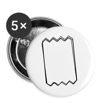 Kassenbon handgezeichnet - Buttons groß 56 mm (5er Pack) - Weiß - Vorne