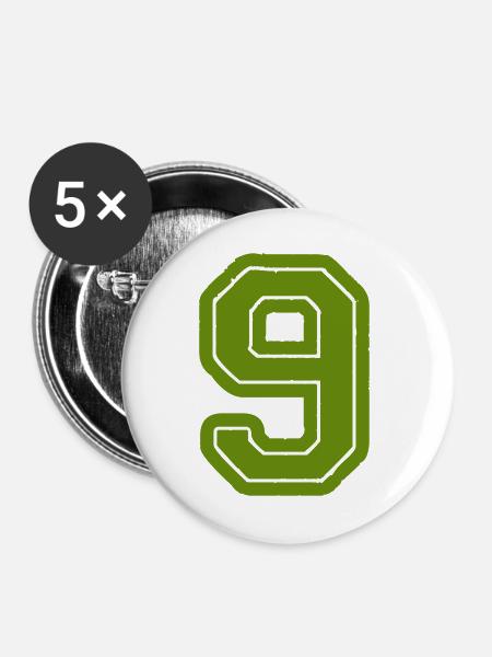 9- - Buttons groß 56 mm (5er Pack) - Weiß