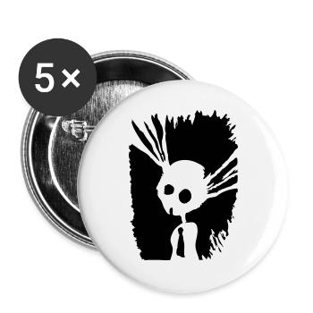 shadow bunny - Buttons groß 56 mm (5er Pack) - Weiß - Vorne