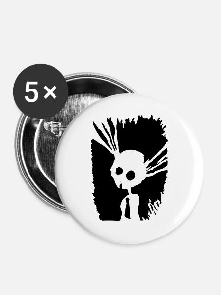 shadow bunny - Buttons groß 56 mm (5er Pack) - Weiß