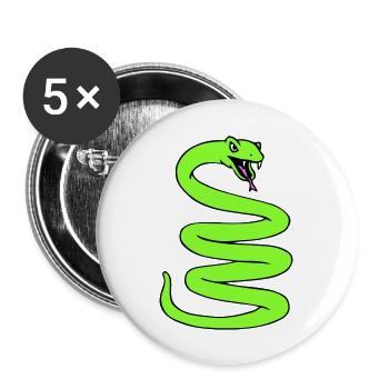 Coiled Snale - Buttons groß 56 mm (5er Pack) - Weiß - Vorne