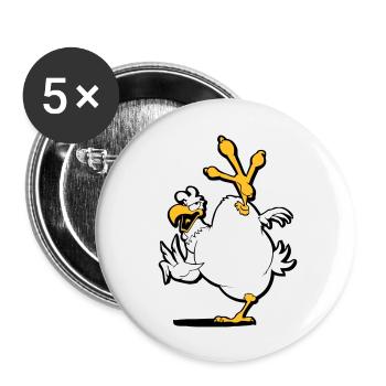 kung_fu_chicken - Lot de 5 grands badges (56 mm) - blanc - Devant