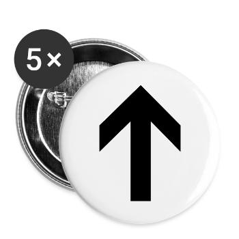 Pfeil nach oben - Buttons groß 56 mm (5er Pack) - Weiß - Vorne