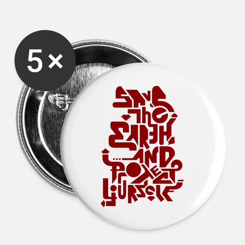 saveprotect_1f - Buttons large 2.2''/56 mm (5-pack) - white