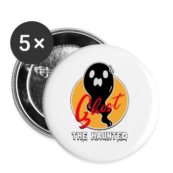 The Ghost Haunted Cool Cartoon - Buttons groß 56 mm (5er Pack) - Weiß - Vorne