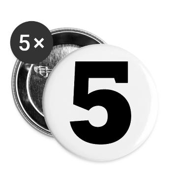 5 - Buttons large 2.2''/56 mm (5-pack) - white - Front