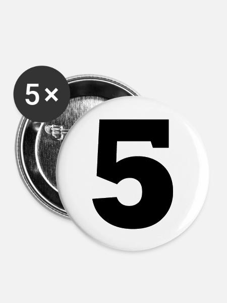 5 - Buttons groß 56 mm (5er Pack) - Weiß