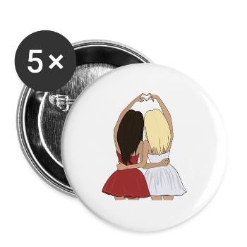 Meilleur ami - Lot de 5 grands badges (56 mm) - blanc - Devant